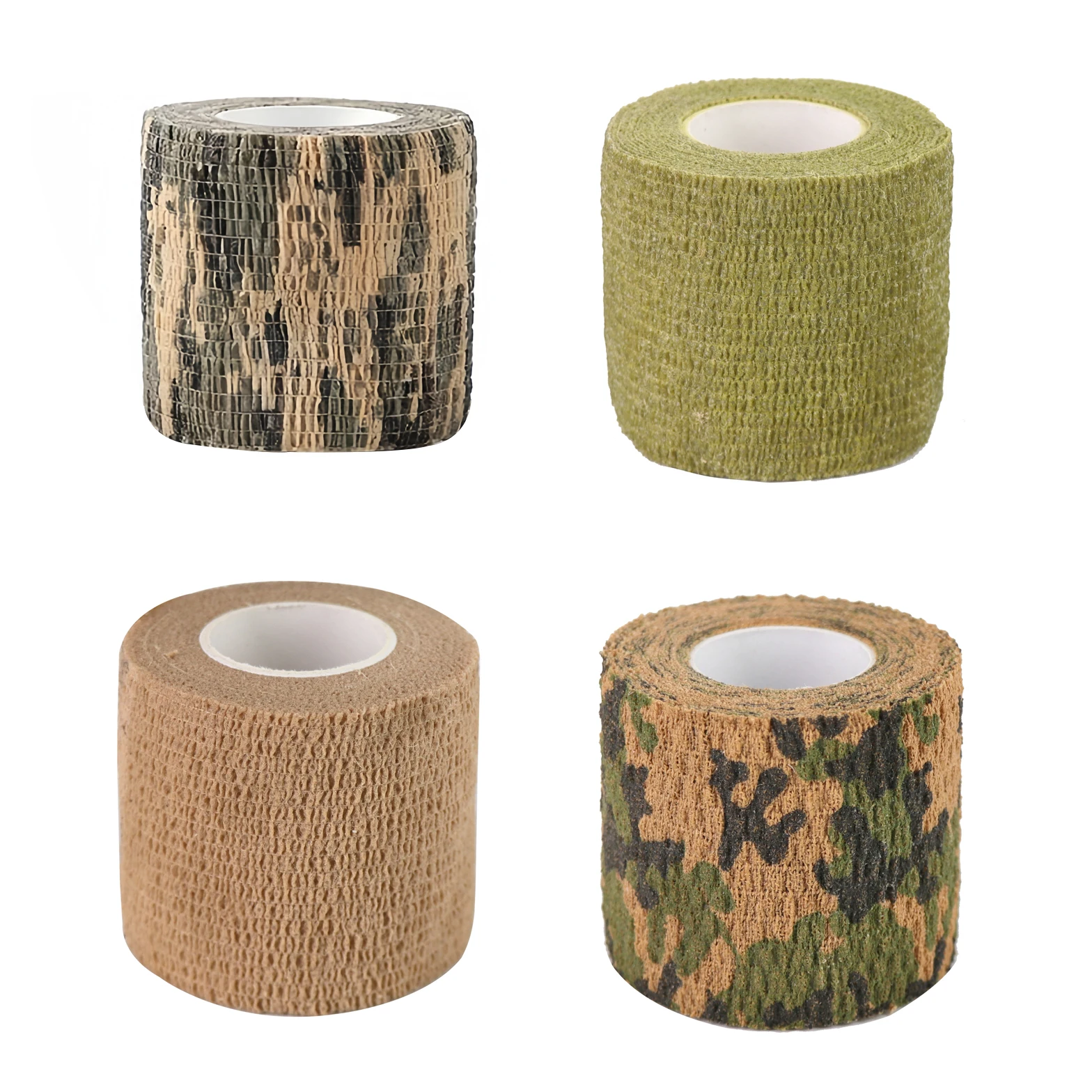 Camouflage Tape Self Adherent Cohesive Bandage Wrap Protective Digital Form Wrap Stretch Bandage for Rifle Shotgun Flashlight