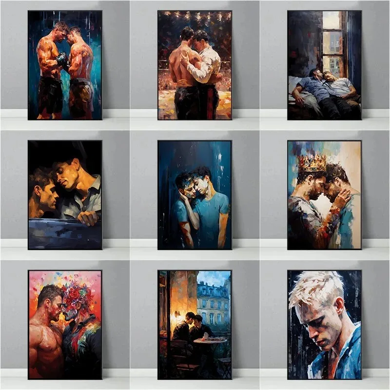 Homosexual Male Gay Lover High Quality Posters Printing Decor Canvas Painting Living Room Bedroom Wall Art Home Decor Gay Gifts