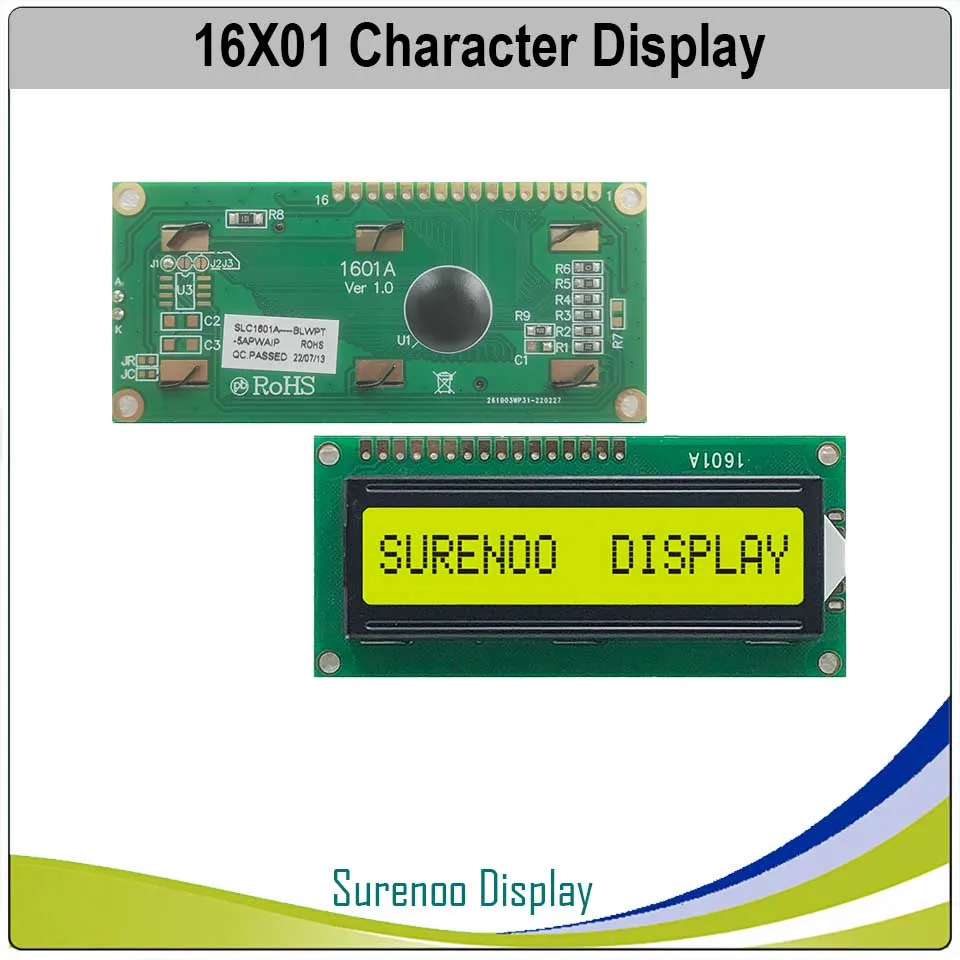 161 16X1 1601 Character LCD Module Display Screen LCM Blue Yellow Green with Backlight