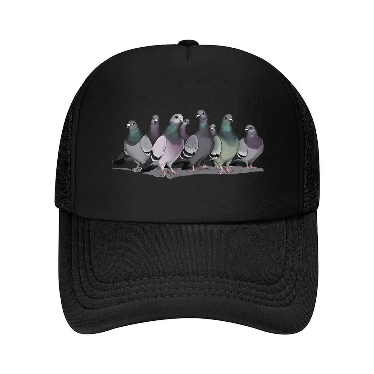 Fantasy and fun pigeon print Men's baseball cap, lightweight and adjustable for outdoor wear,  avail 2026 Mesh Baseball Cap