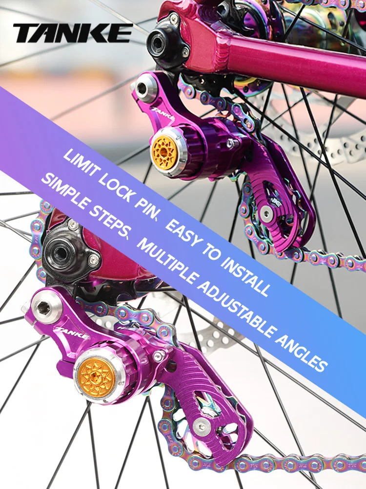 AliExpress TANKE MTB Chain Tensioner CNC Pulley Single Speed Tighten Guide Stretcher for DJ/Folding/Mountain Bike High Hardness Anti-Slip