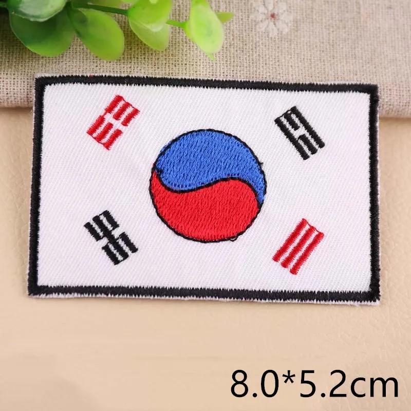 Flag Patch Iron on Flag Patches on Clothes Badge Stripe Stickers on Clothes Embroidered Patches for The Clothing Appliques DIY G