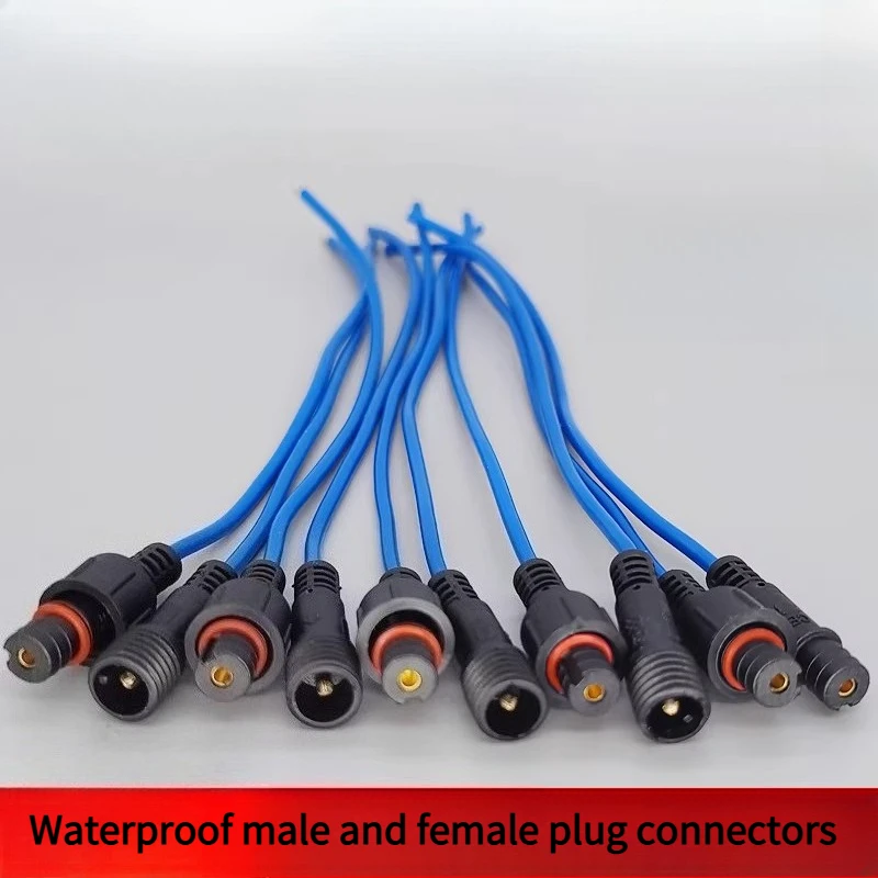 LED1 core waterproof male and female head docking connector, quick connection power cord head letter plug cable