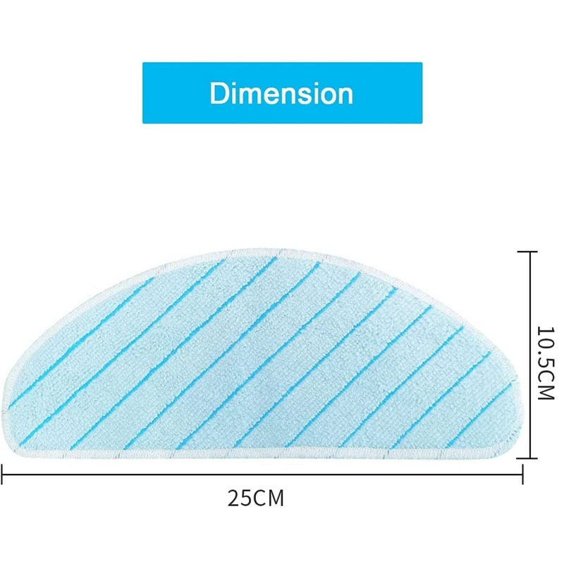 Sostituzione dei cuscinetti lavabili per Ecovacs Deebot T9 + T9 AIVI T9 AIVI + T9 MAX T9 POWER Robot aspirapolvere, confezione da 8