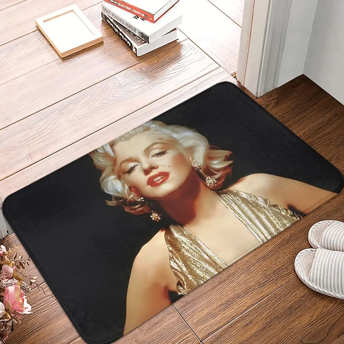 GOLD DRESS Marilyn Monroe Sex Goddess Non-Slip Carpet Doormat Bedroom Bathroom Mat Entrance Door Home Rug