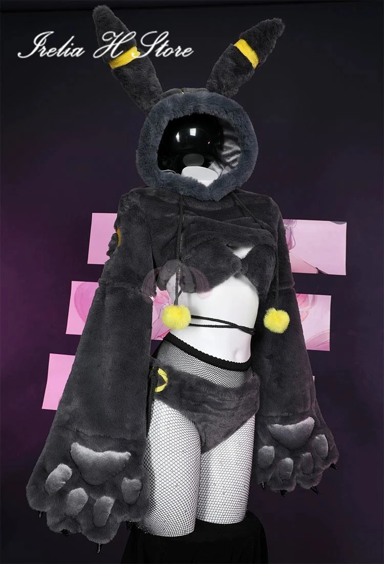 Irelia H Store Game Umbreon Bee Lovely Set  Cospaly Costume Sexy lingeries Plush Sweet Bee Set image 4