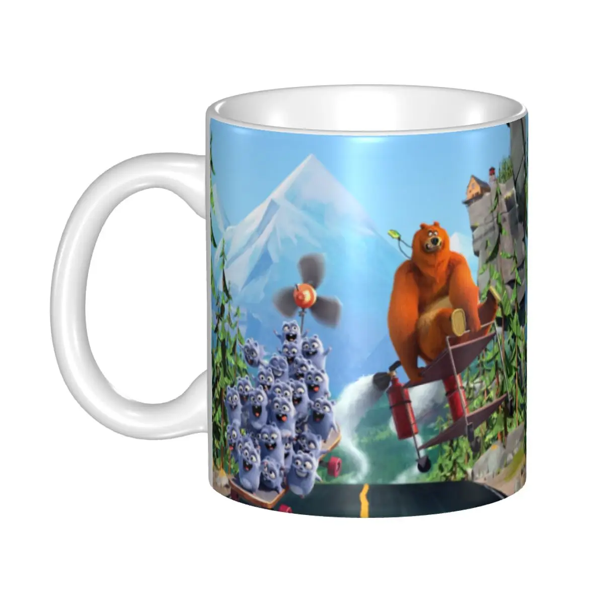 Personalized Grizzy And Lemmings Funny Angry The Lemmings Mugs DIY Cartoon Tv Show Ceramic Tea Milk Coffee Cups