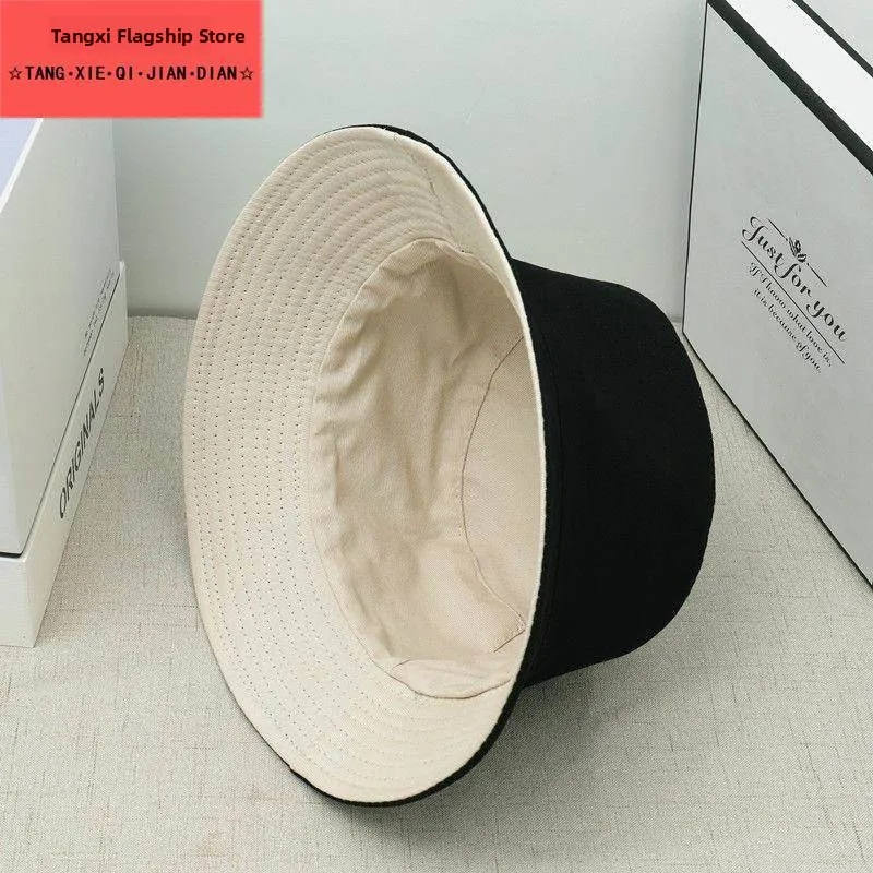 

Unisex Canvas Fishing Cap Reversible Sun Hat Fashionable Pure Color Anti-UV Casual Style for Men And Women Suitable for Autumn