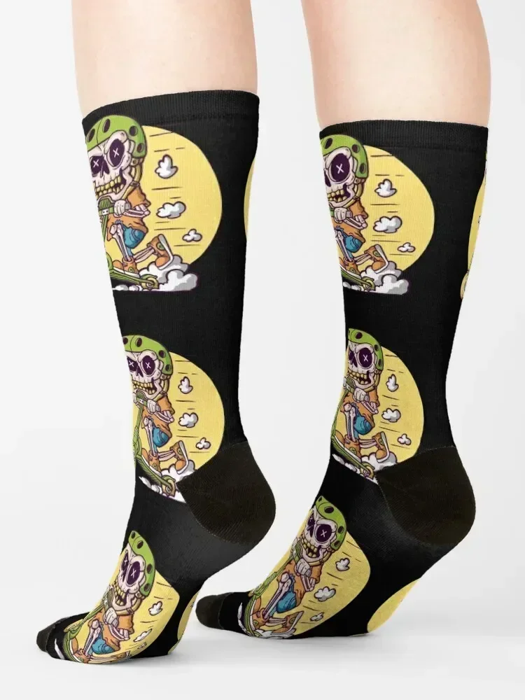 Skeleton kick scooter Socks designer brand Thermal man winter hip hop Non-slip Socks Women Men's