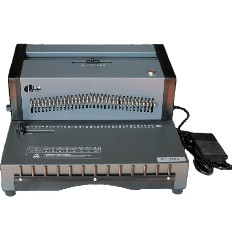 

DC-2705 A4 format 34 hole full-automatic electric iron ring punching and binding machine