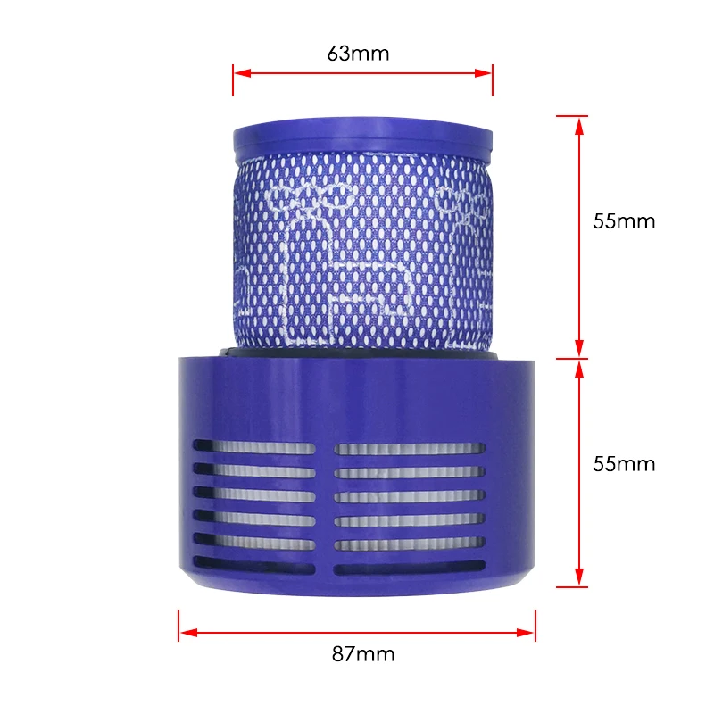 Dyson v10 sv12用の洗える大きなフィルターユニット,サイクロン効果のある動物,コードレス掃除機,交換用フィルター