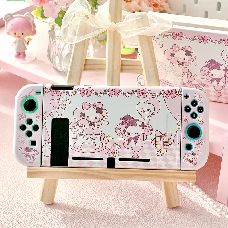 

Case For Nintendo Switch NS/OLED Accessories Illustrations Series Split Protect Shell Cute Cassette Box For Switch Console Games