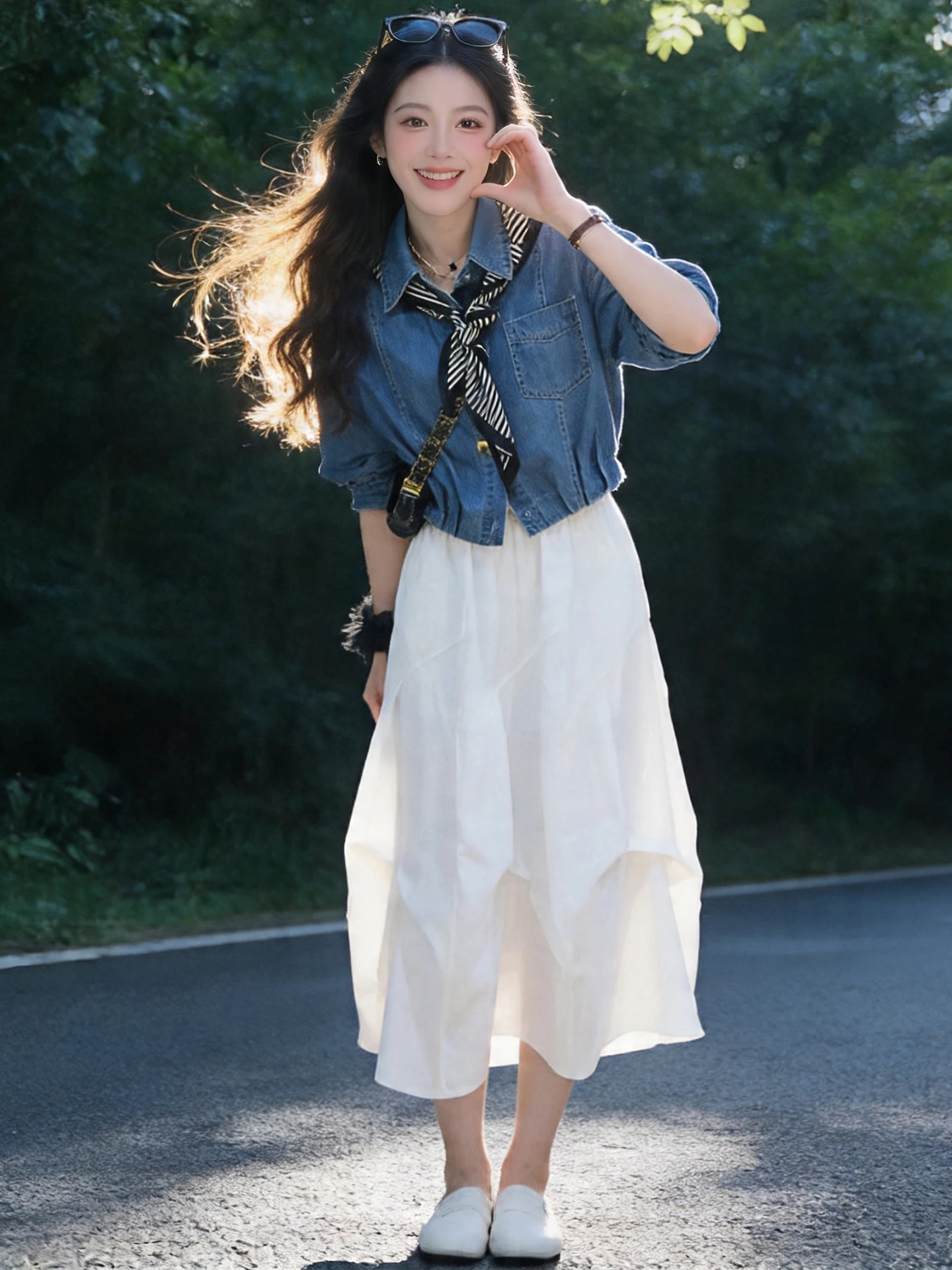 

Retro Hong Kong Style Denim Jacket Women Spring Autumn Small Skirt High-End Sensation Maturity Two-Piece Set Fashionable Ense...