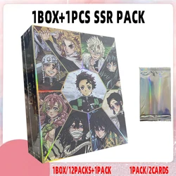 New Demon Slayer Cards Kimetsu No Yaiba Booster Box Anime Figures Kamado Nezuko Nr Hr Dp Character Collection Card Kids Toy Gift