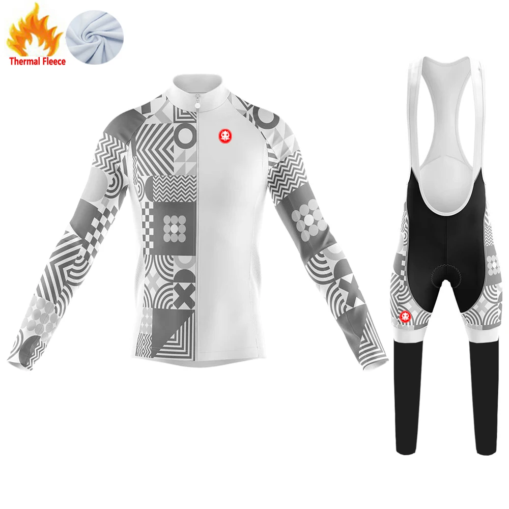 Winter Fleece conjunto ciclismo masculino KRAKEN OCTOPUS cycling jersey maillot velo homme mtb kleding heren велоформа мужская