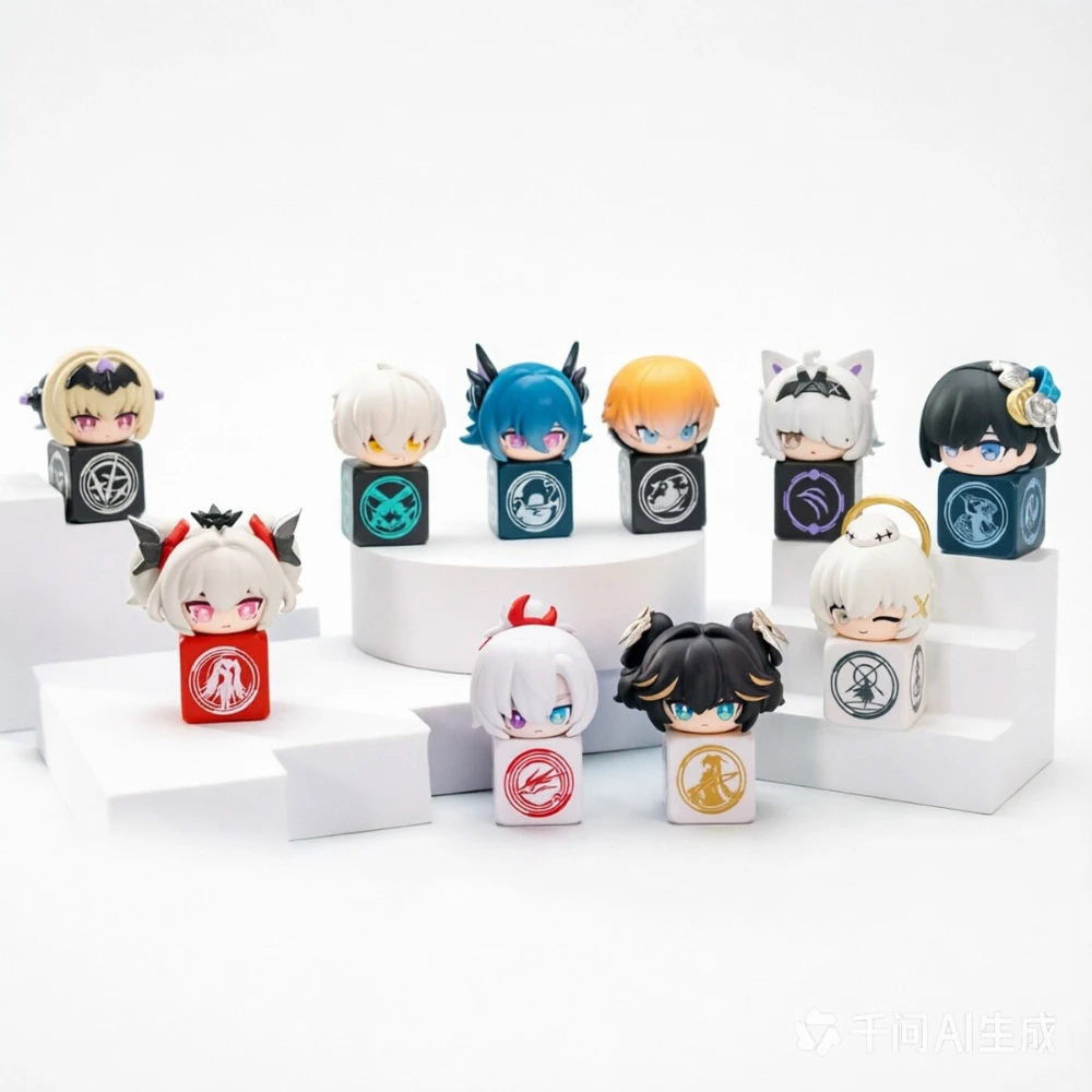GoodsFun Gray Raven Punishing Mini Blind Box Anime Figure Q Version Desktop Ornament Cute Toy Gift for Fans Collection