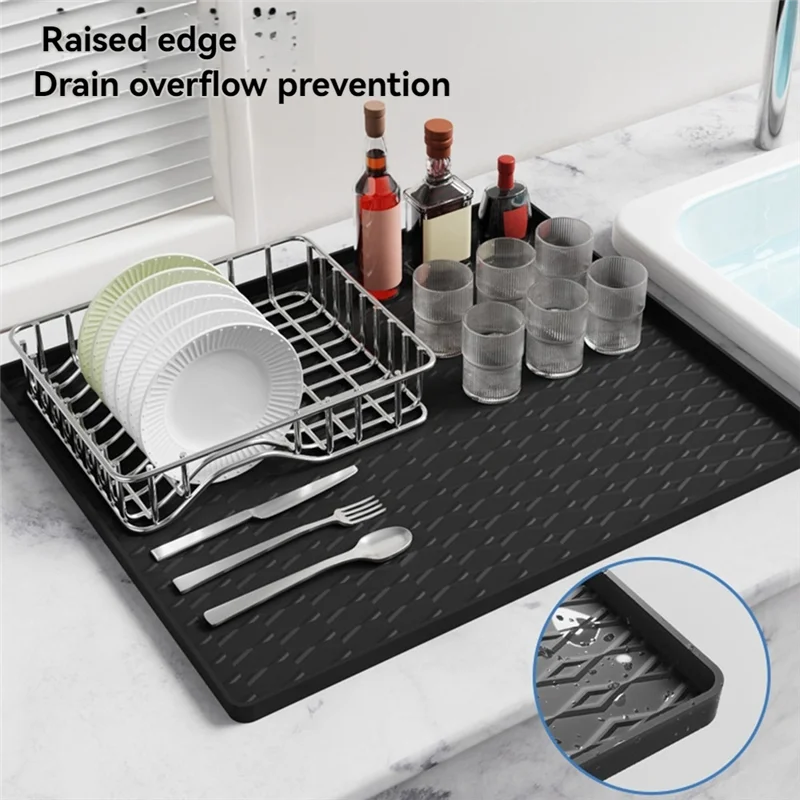 ABHU 2 قطعة أغطية الغسالة والمجفف للجزء العلوي، حصيرة حماية لمجفف الغسالة غير قابلة للانزلاق لغرفة الغسيل والمطبخ