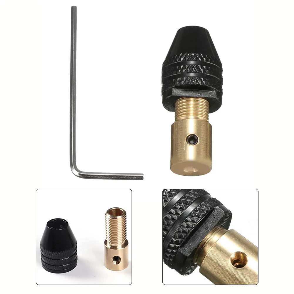 1set Drill Chuck Set 0.3-3.4mm Small Electronic Drill Bit Collet Chuck Tool Set Fixture Clamp 2.0mm-5.0mm Power Tools