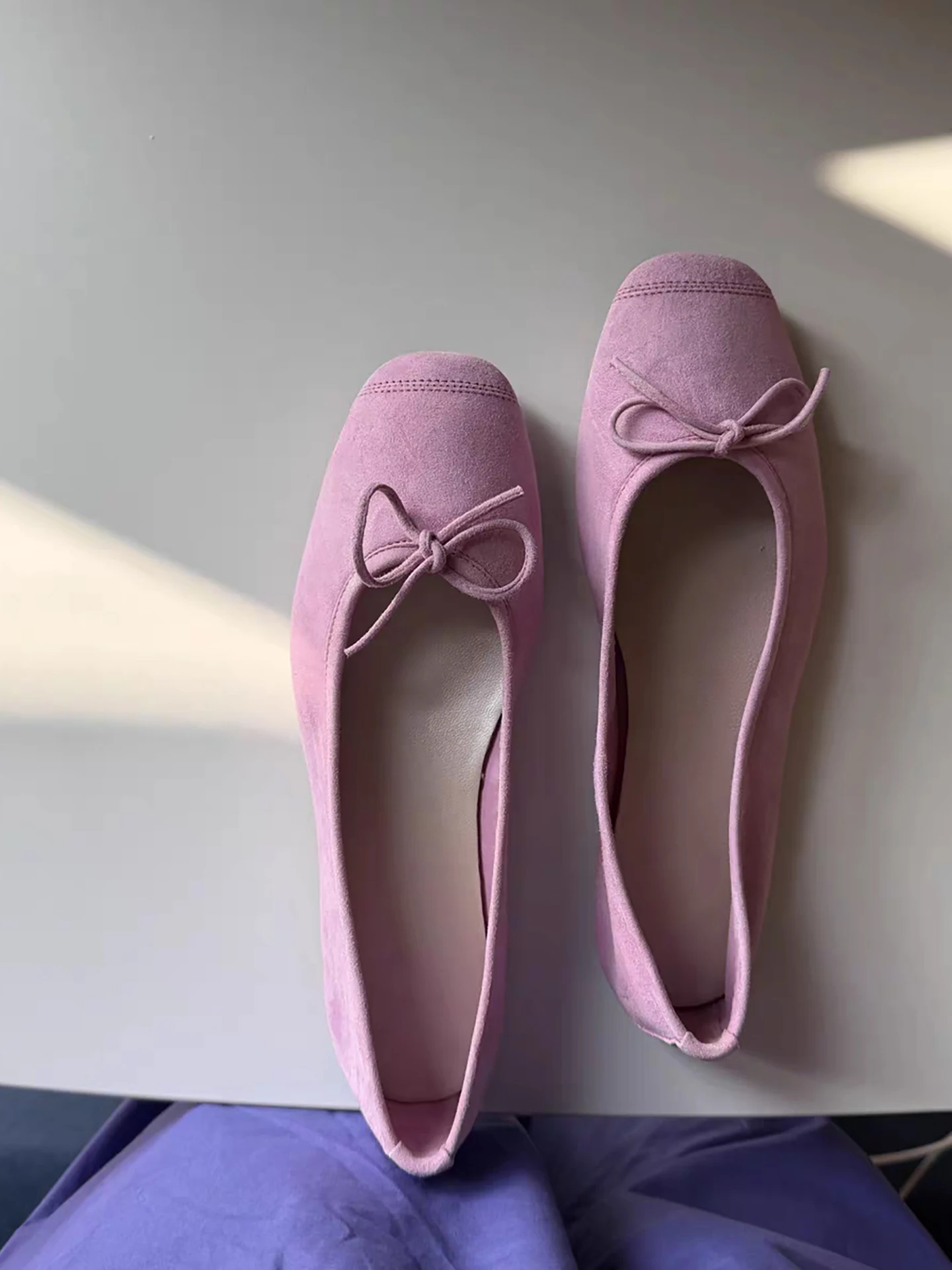 french-style-knot-ballet-flat-shoes-women's-spring-autumn-slip-on-low-cut-flat-bottom-single-shoes-casual-flats