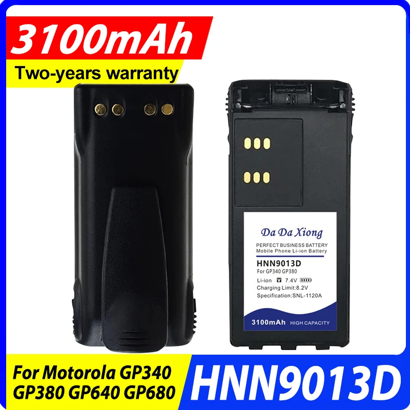 HNN9013D Walkie Talkie Battery 3100mAh 7.4V Li-ion Battery For Motorolo HT750 HT1550 GP140 GP320 GP328 GP338 GP340 GP360 Radios