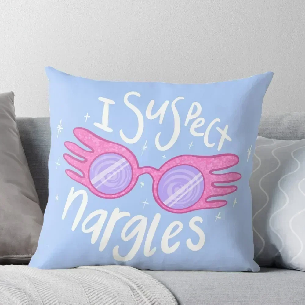 I suspect Nargles - Luna Lovegood Throw Pillow Decorative pillow case Custom Cushion Decorative Cushion Cover anime girl pillow