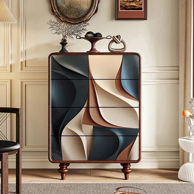 

Французский средневековый комод из цельного дерева, ретро-гостиная, ящик для хранения, ведро