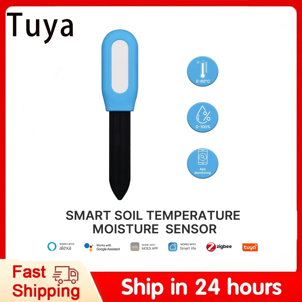 Tuya Smart Soil Tester Zigbee Temperature and Humidity Meter Thermo Hygrometer Garden Automation Irrigation Detector