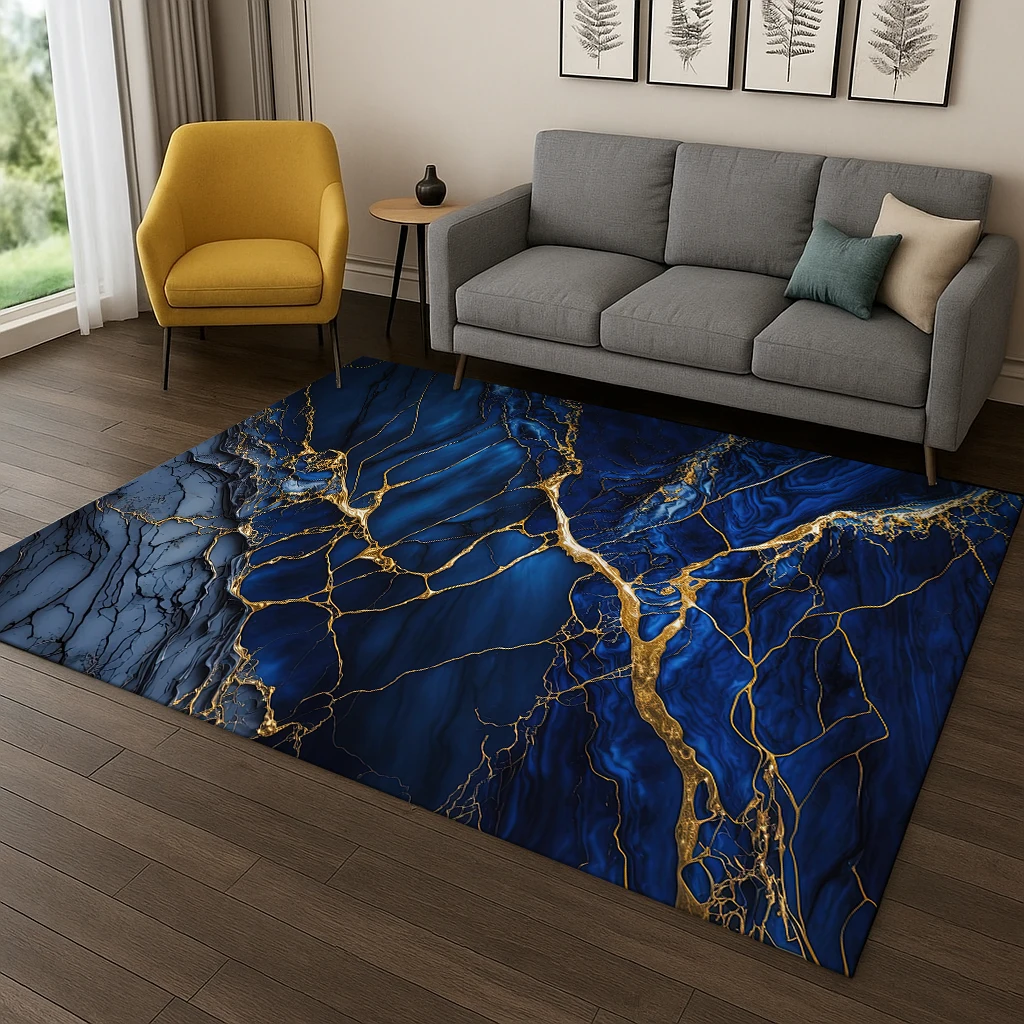 

Marble Stone Pattern Carpet Rug for Home Bedroom Living Room Sofa Doormat Kitchen Decor,Kid Play Game Non-slip Area Rug Mat Gift