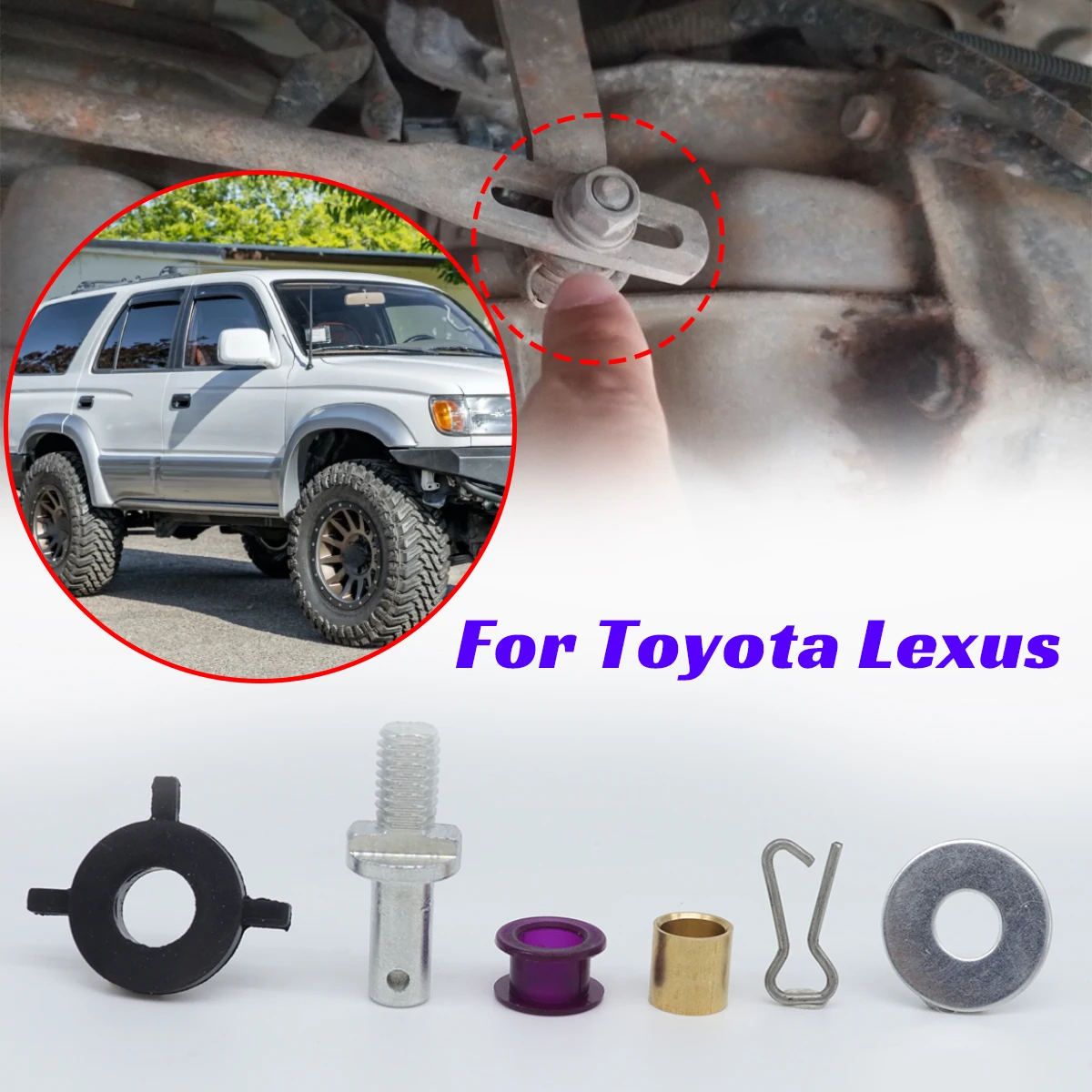 

7pc for Toyota 4Runner N180 1996-2002 Lexus LS400 Gear Shift Lever Bushing Linkage Securing Clip Gearbox Loose Repair Kit Parts