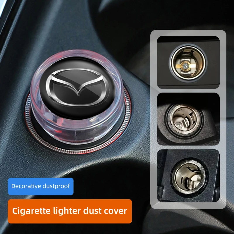 Car Cigarette Lighter Cover Dust Cover Accessories For Mazda 2 3 5 CX5 CX-60 CX3 CX9 MX5 Axela Atenza CX30 CX7 GL BM BN MS GH BK