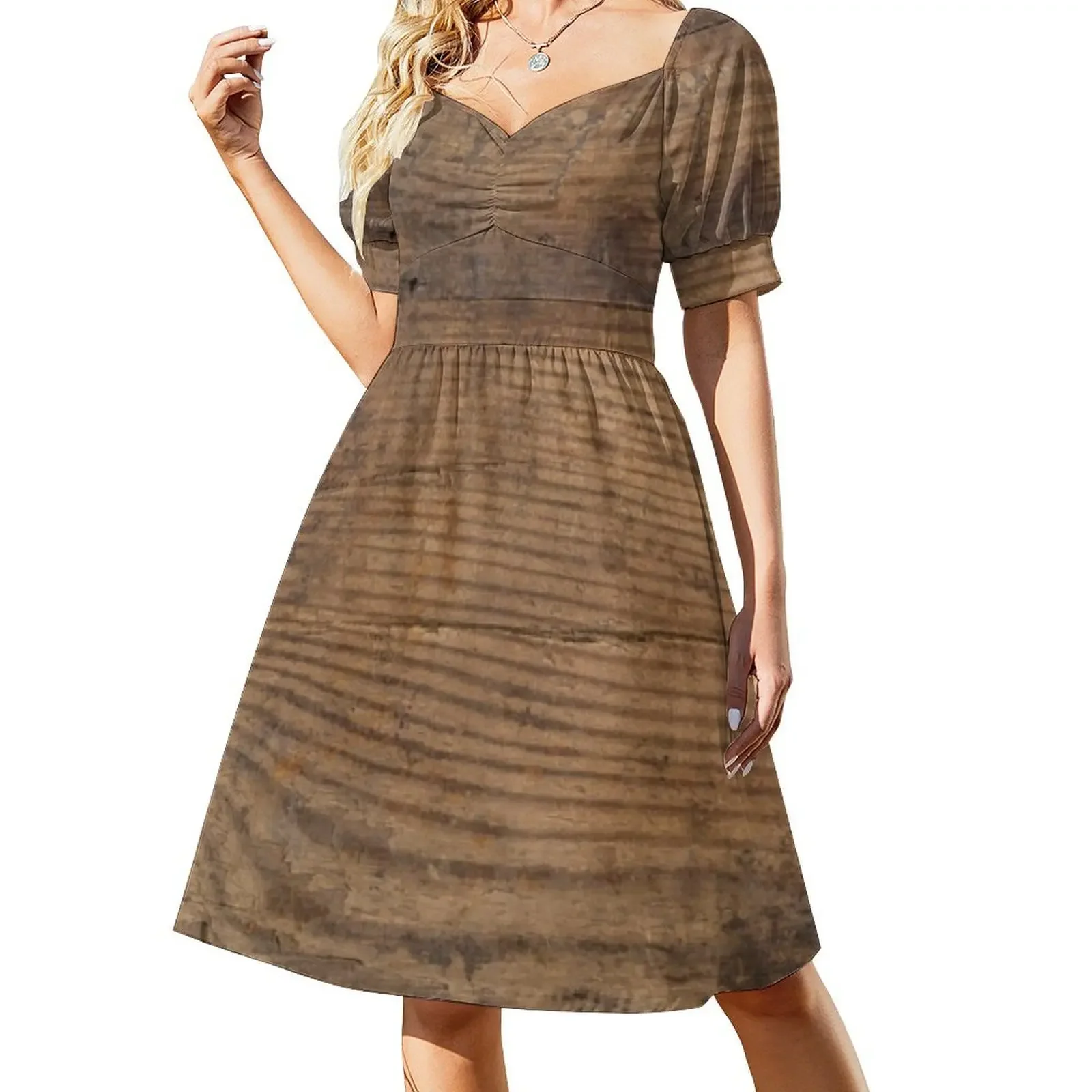 Wood Grain Texture Sleeveless Dress evening dresses ladies dress women summer 2025 clothes Dress