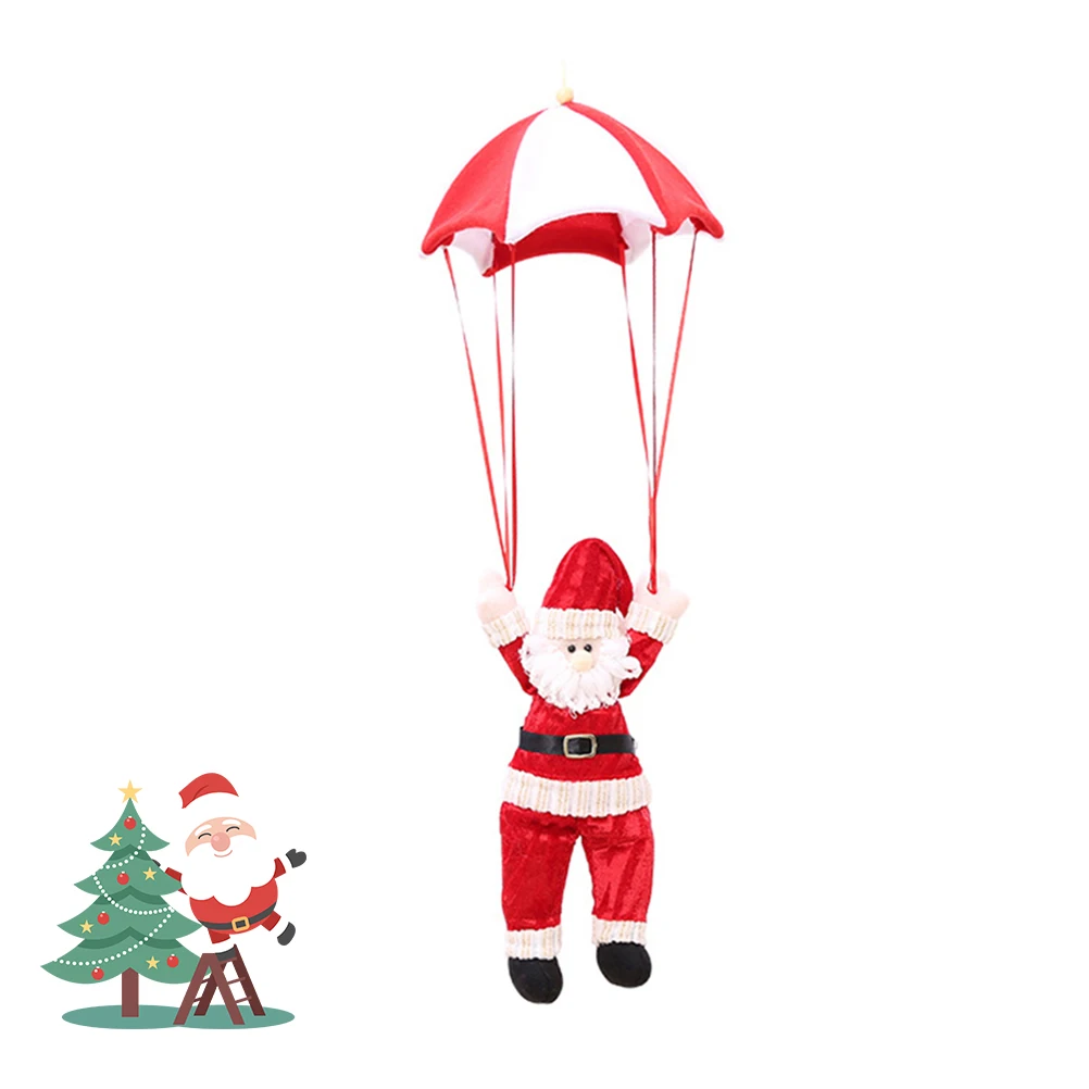 

1 pc Small Parachute Hanging Ornament Christmas Decor For Home Hotel Restaurant Santa Claus Xmas Tree Decoration Craft