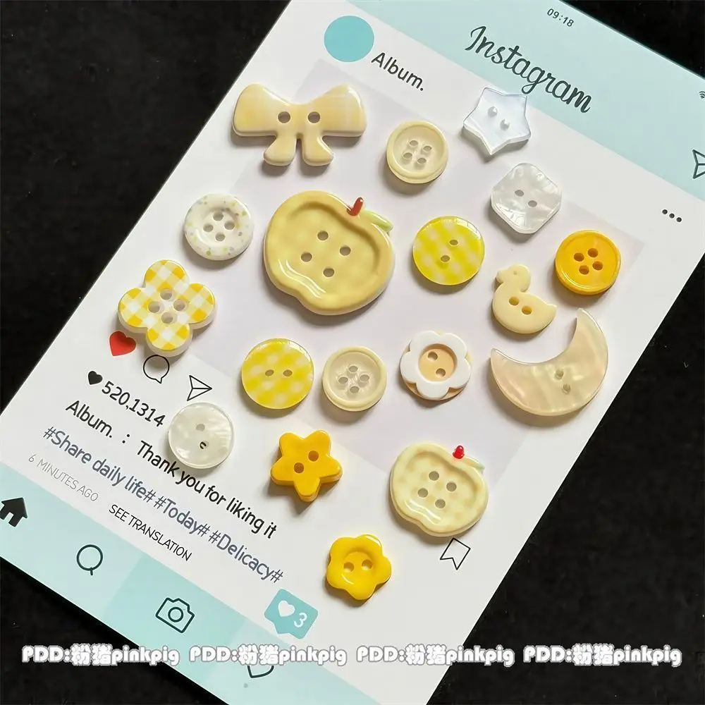 10 قطعة 7 ألوان أبل زر صغير حقيبة يد الديكور DIY بها بنفسك ملابس الطفل لطيف زر مختلط سوار إكسسوارات مجوهرات #6