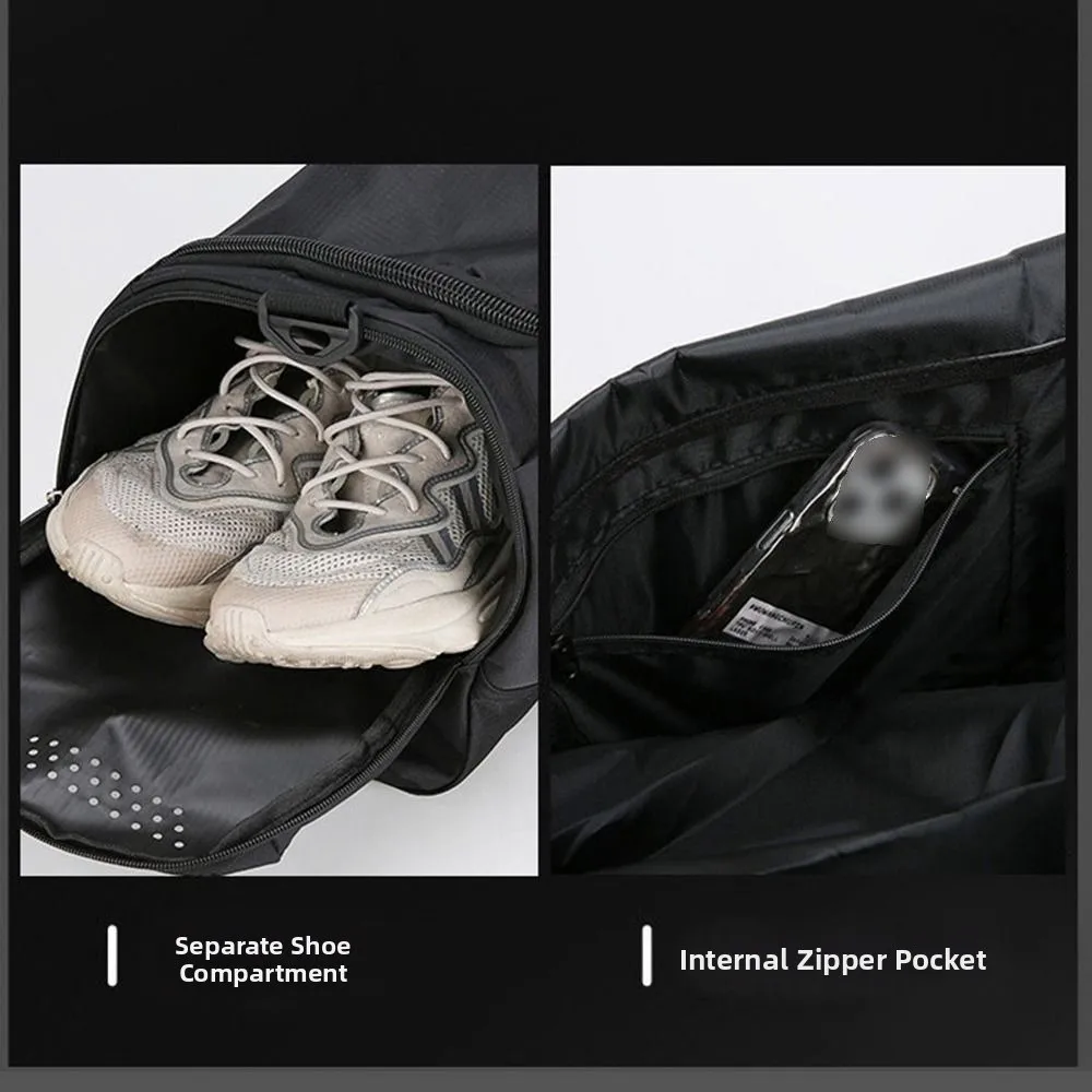

Large Capacity Travel Duffel Bag Dustproof Waterproof Sports Fitness Bag Portable with Shoe Compartment Dry Wet Separation Bags