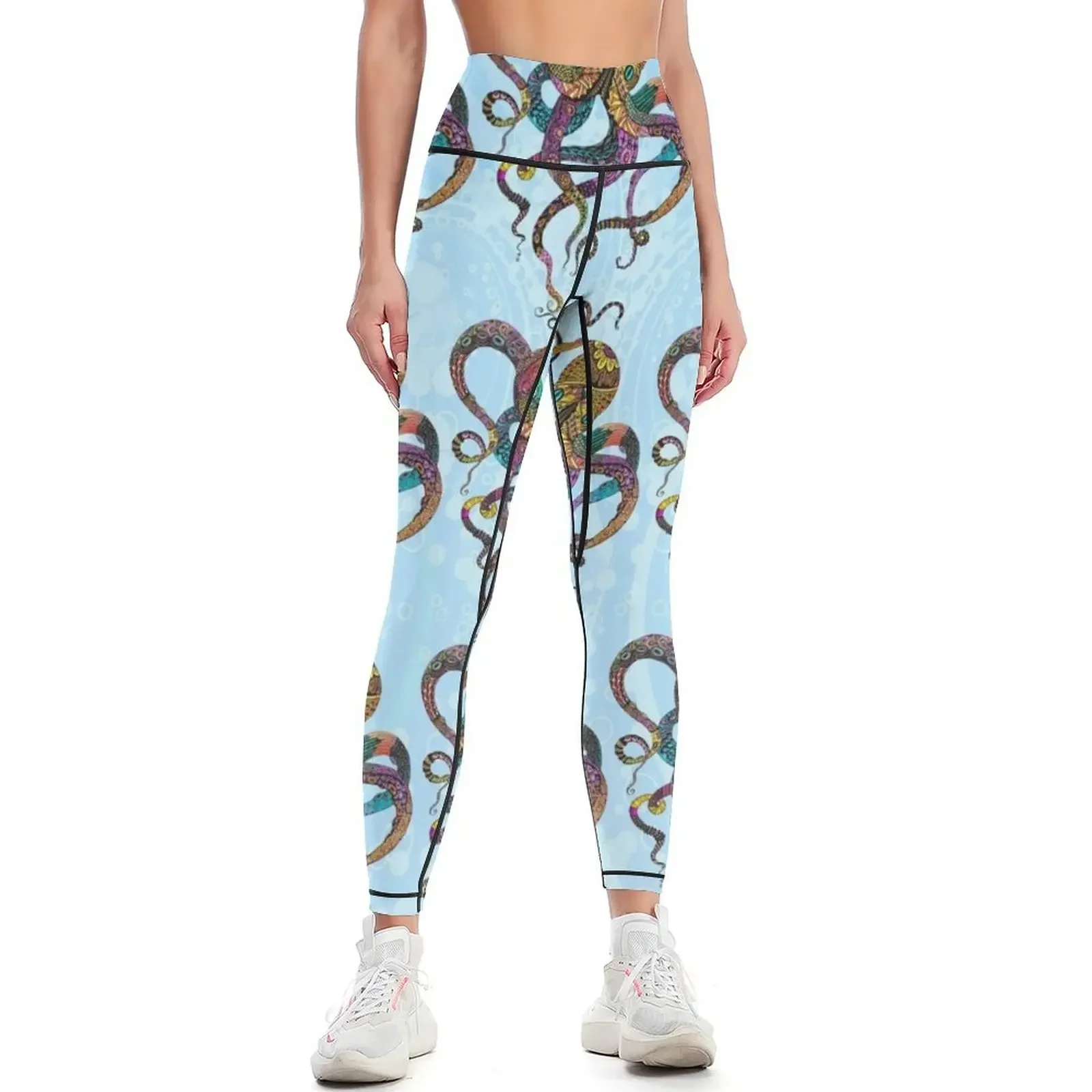 

Electric Octopus Leggings Women's trousers gym sportswear woman push up fitness sporty woman gym Womens Leggings