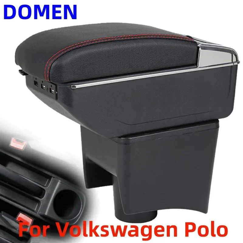 

For Volkswagen Polo armrest box Original specialized central armrest factory modification Dual Layer USB Charging