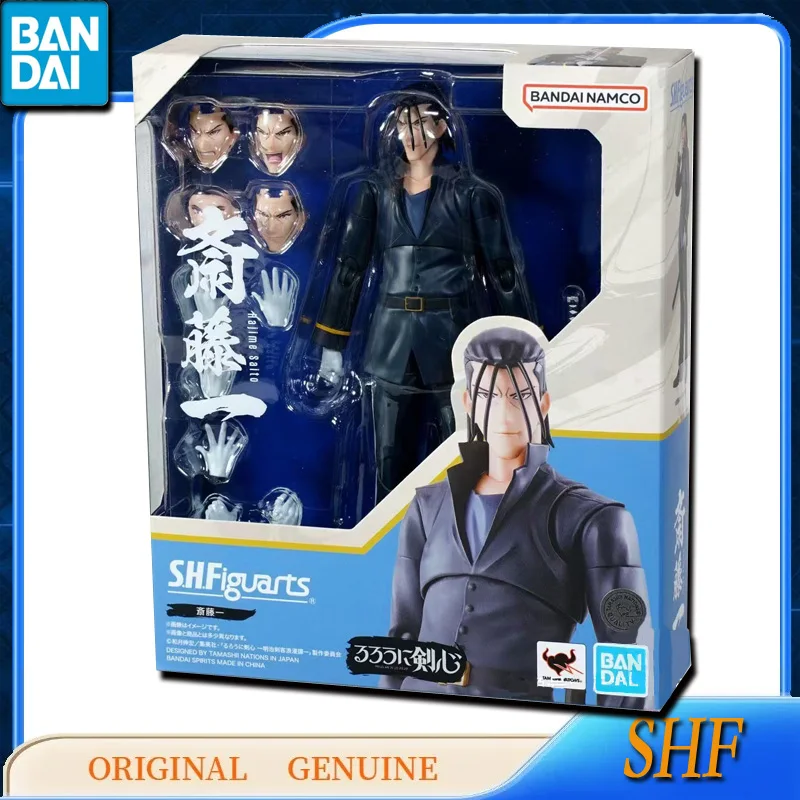 Bandai Original Genuine SHFiguarts Hajime Saito Anime Action Figures Toys for Kids Gift Assembly Model Ornaments