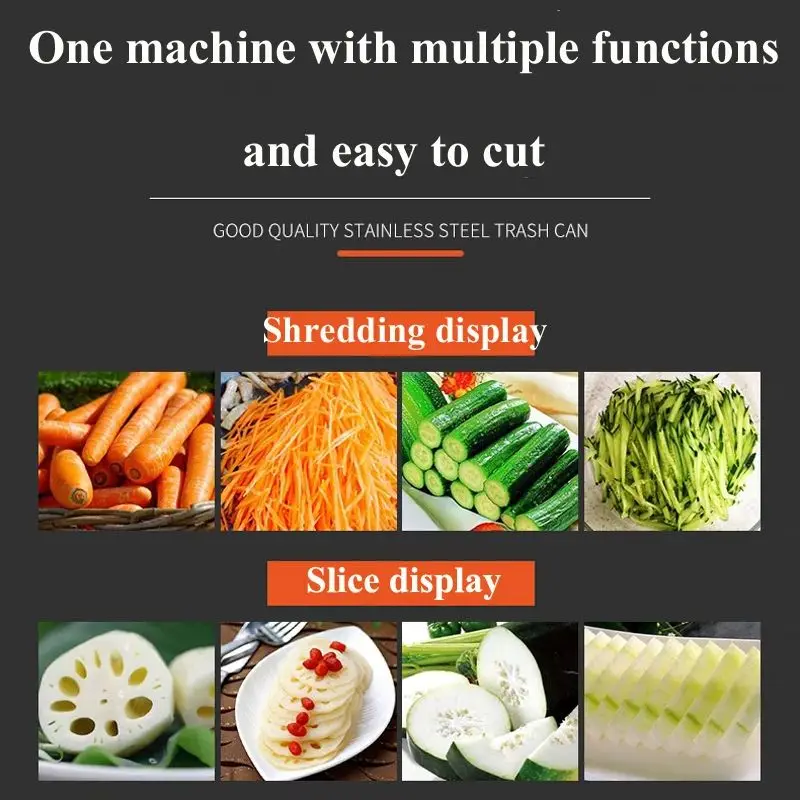 

Multi-Functional Electric Vegetable Pusher Stainless Steel French Fries Cutting Machine