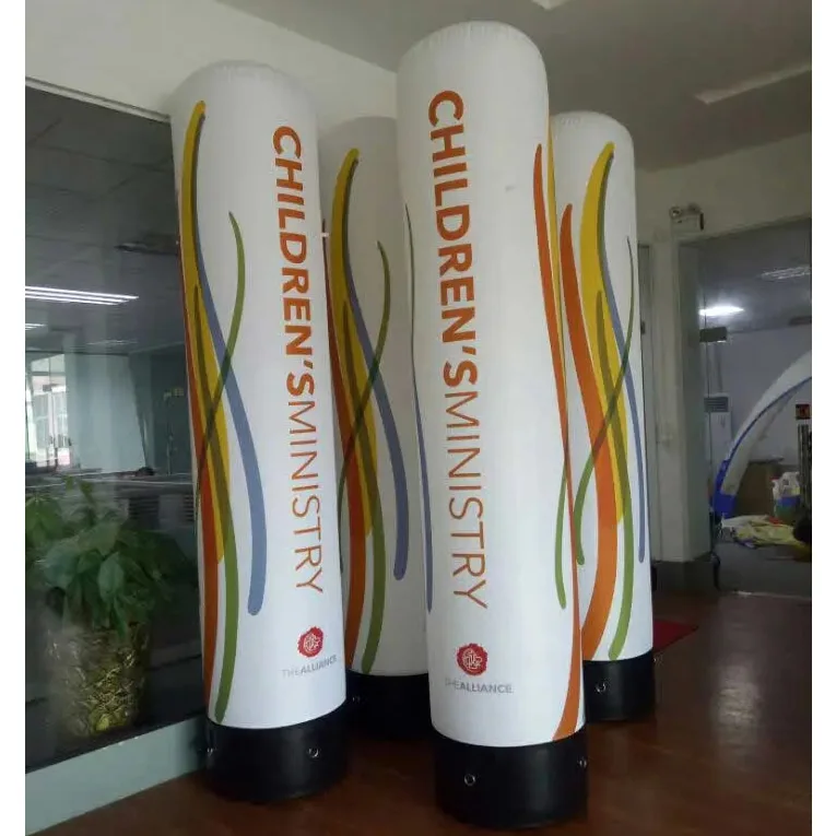 Advertising Inflatable Column With LED Light, Inflatable LED Tube For Decoration Air Tight Column Inflatable Tube Column