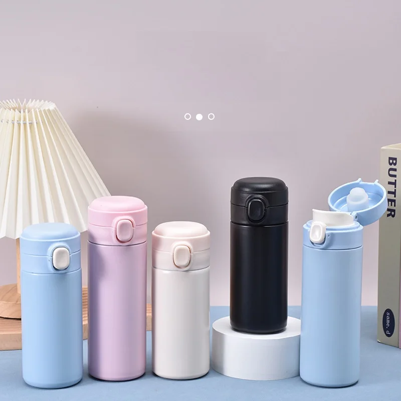 Portable Mini Pea 304 Stainless Steel Insulated Thermal Cup Simple Jump Lid Student Custom Logo Gift Business Travel Outdoor