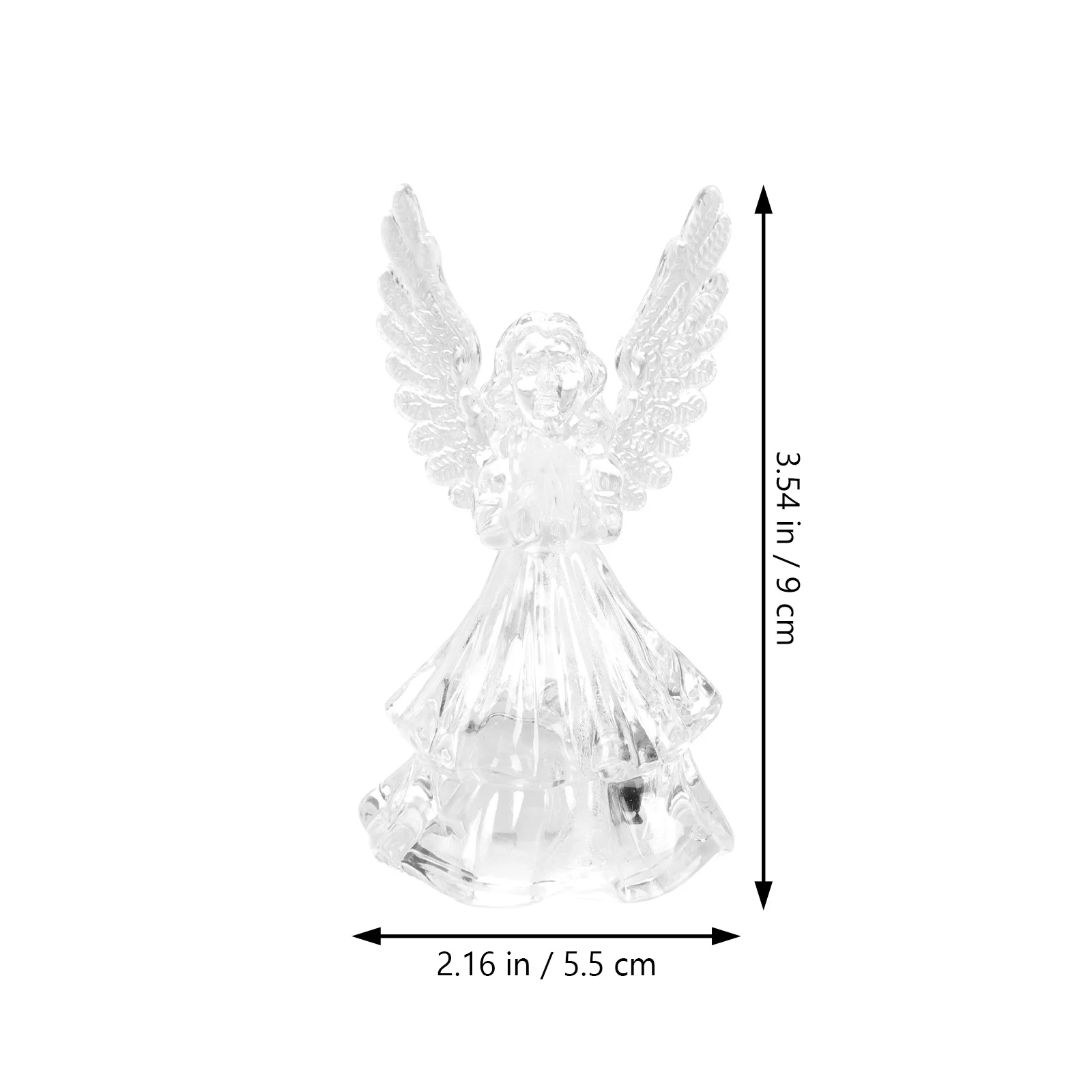 

5Pcs Luminous Xmas Angel Decor Acrylic Lamp Ornament Xmas Festival Home Desktop Night Light Desktop Decor Angel Ornament