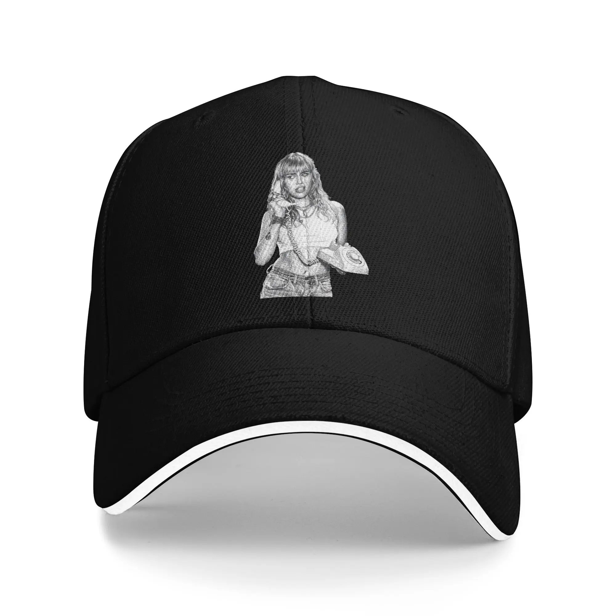 Mileys Cyruse Singer Baseball Cap Vintage  Sandwich Caps Unisex Style Breathable Hats Cap Outdoor