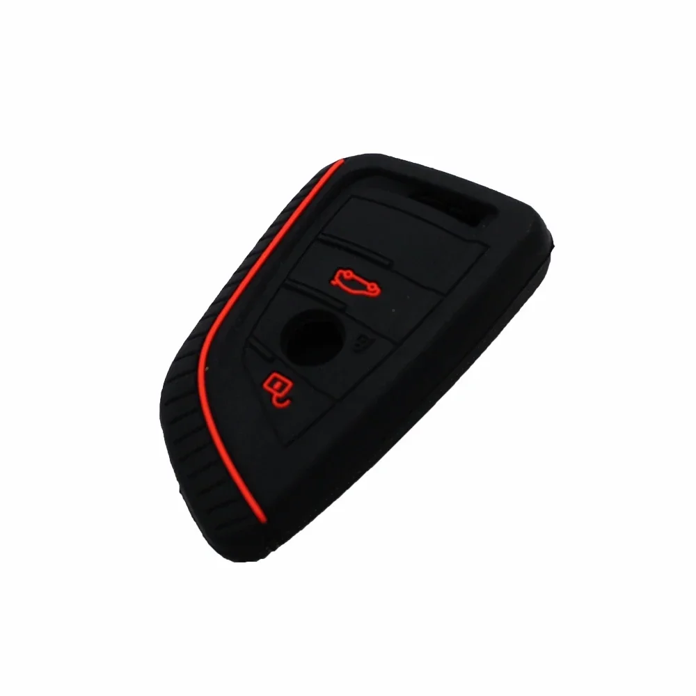 Xinyuexin Fit BMW X1 X2 X3 X4 X5 3 Buttons Remote Smart Key Fob Silicone Skin Case Cover Holder Bag Protection Car Accessories