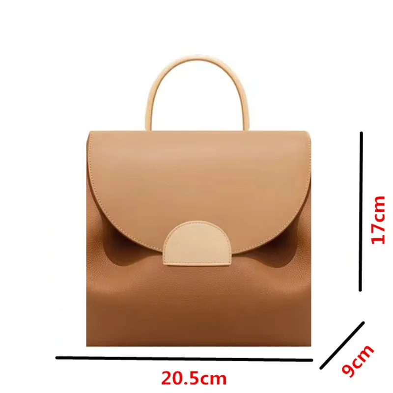 French luxury Women's Brand Cowhide Shoulder bags for women 2024 new backpack high-end sense niche single  shoulder bag