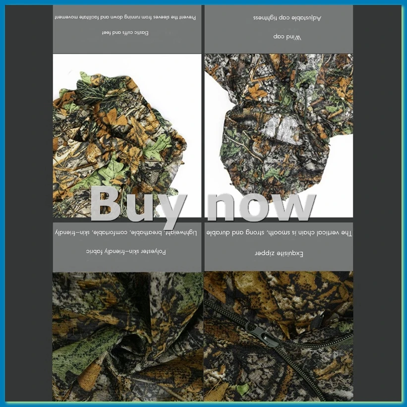 3D Leaf Adults Suit Camo/Camouflage Hunting Deer Stalking in-A55K