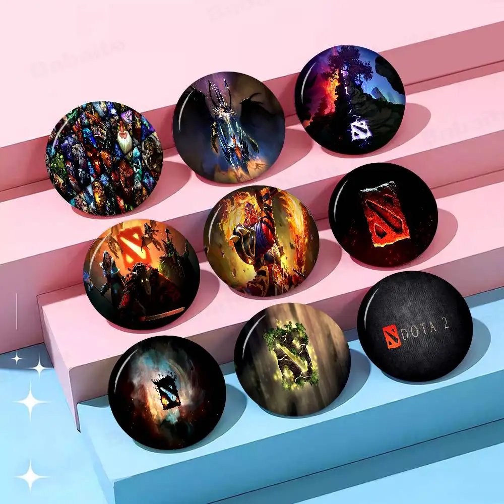 D-Dota 2 Game 58mm Handmade Brooch Cartoon Cosplay Badge on Backpack Jewelry Accessories Gifts