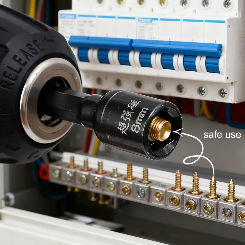 Magnetic Hexagon Nut Driver Drill Bit Wrench Electric Drill Screws Fixed Mounting Sleeve Electric Impact Bolt Handle Accessory