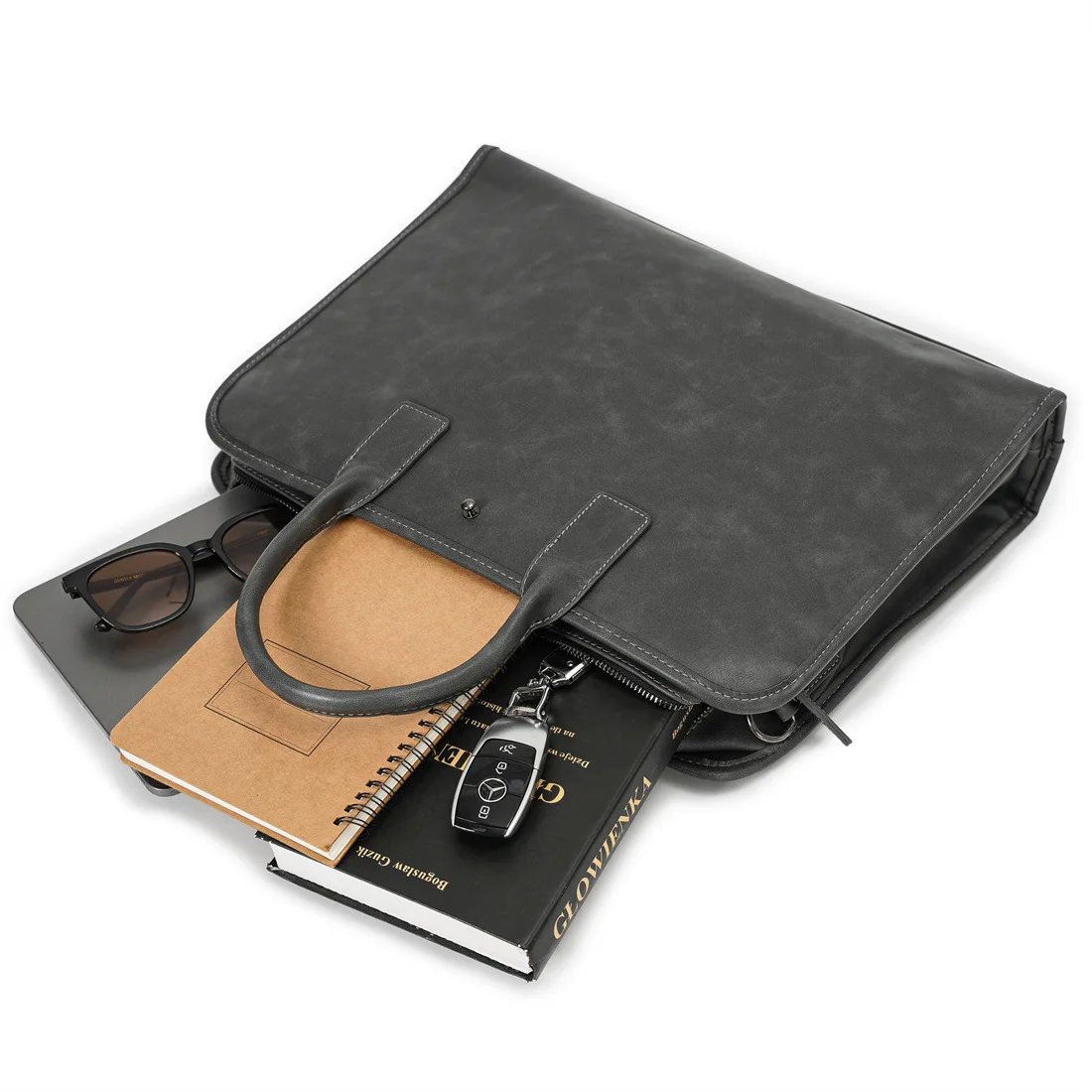 Valigetta da uomo Borsa grande per laptop Tote da uomo in pelle Pu Designer Business Borse a tracolla a spalla Borsa da avvocato 2025 Uomo