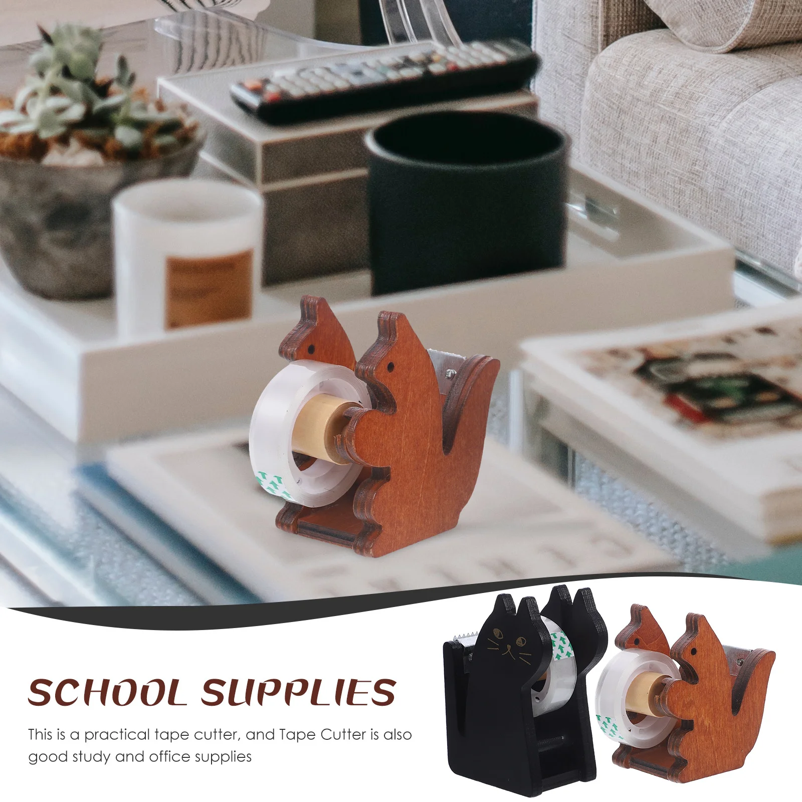 2Pcs Cartoon Animal Tape Holder Excellent Material Sturdy and Suitable for Multiple Scenarios Animal Tape Dispenser