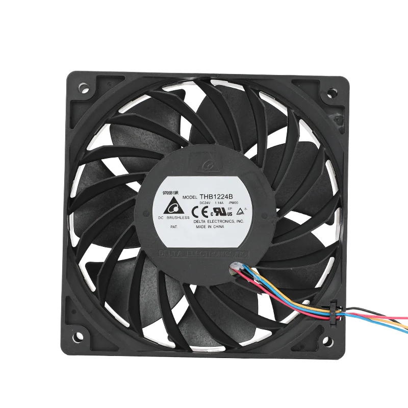 

THB1224B-PM00 DC 24V 1.14A 12025 Delta 12cm 120mm 120X120X25mm Server Cooling Fan